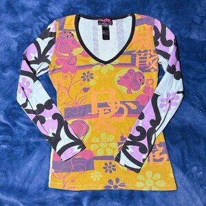 Custo Barcelona Graphic Long Sleeve Top